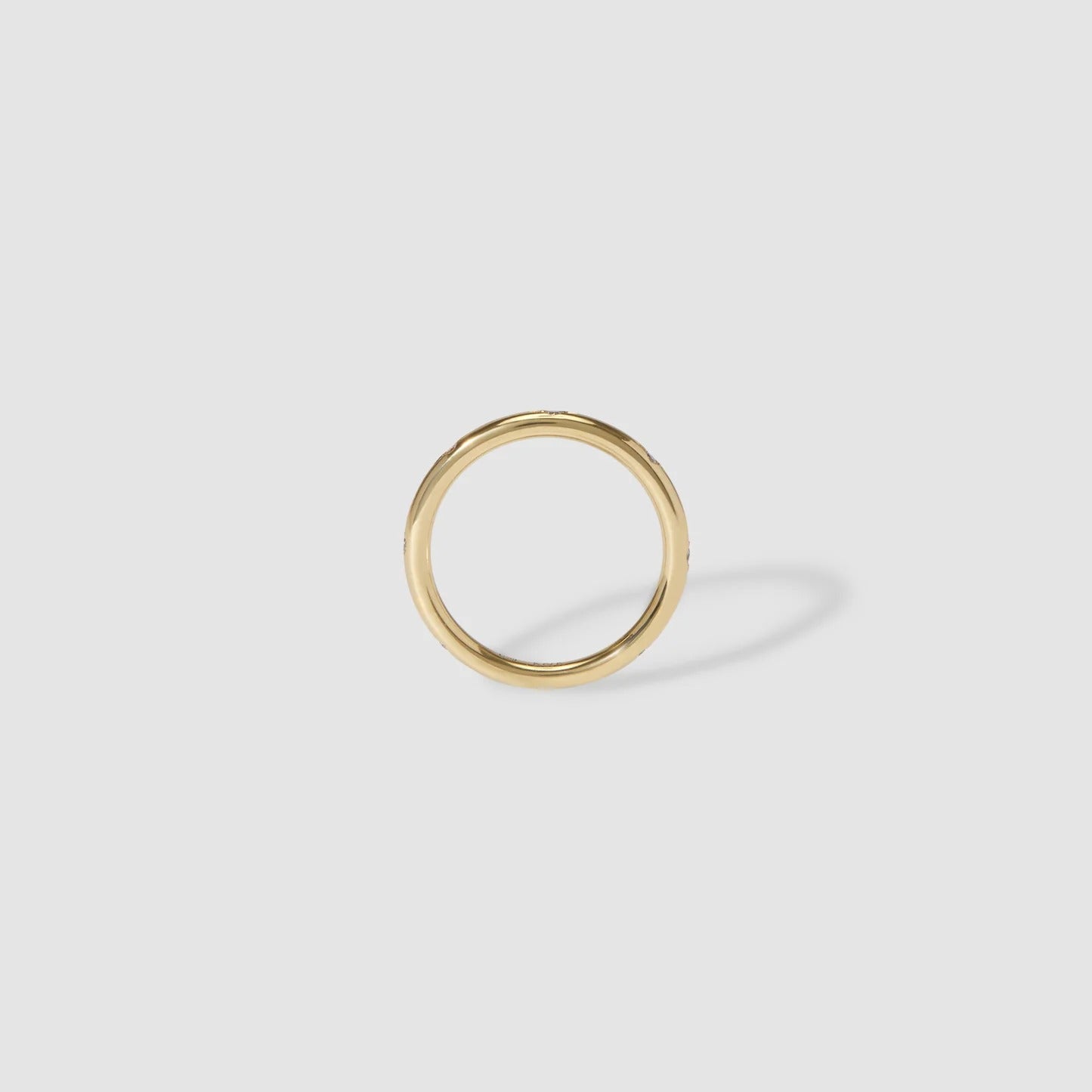 0.01 TCW Round Cut Lab-Grown Diamond Flush Setting Wedding Band