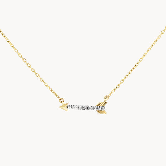 0.28 TCW Round Lab-Grown Diamond Arrow Necklace