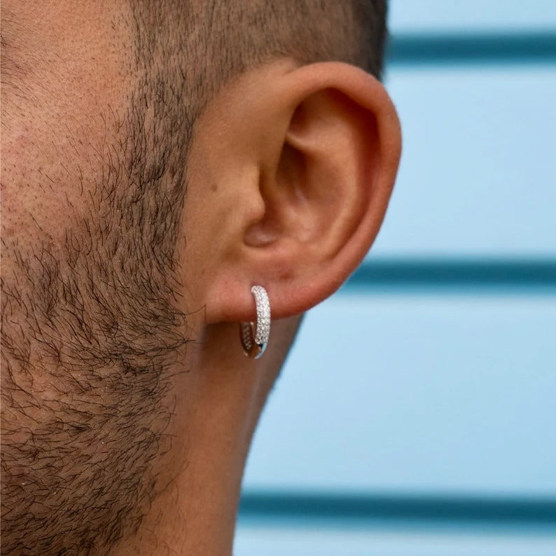 0.7 TCW Round Lab-Grown Diamond Hoop Earrings