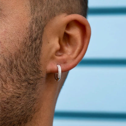 0.7 TCW Round Lab-Grown Diamond Hoop Earrings