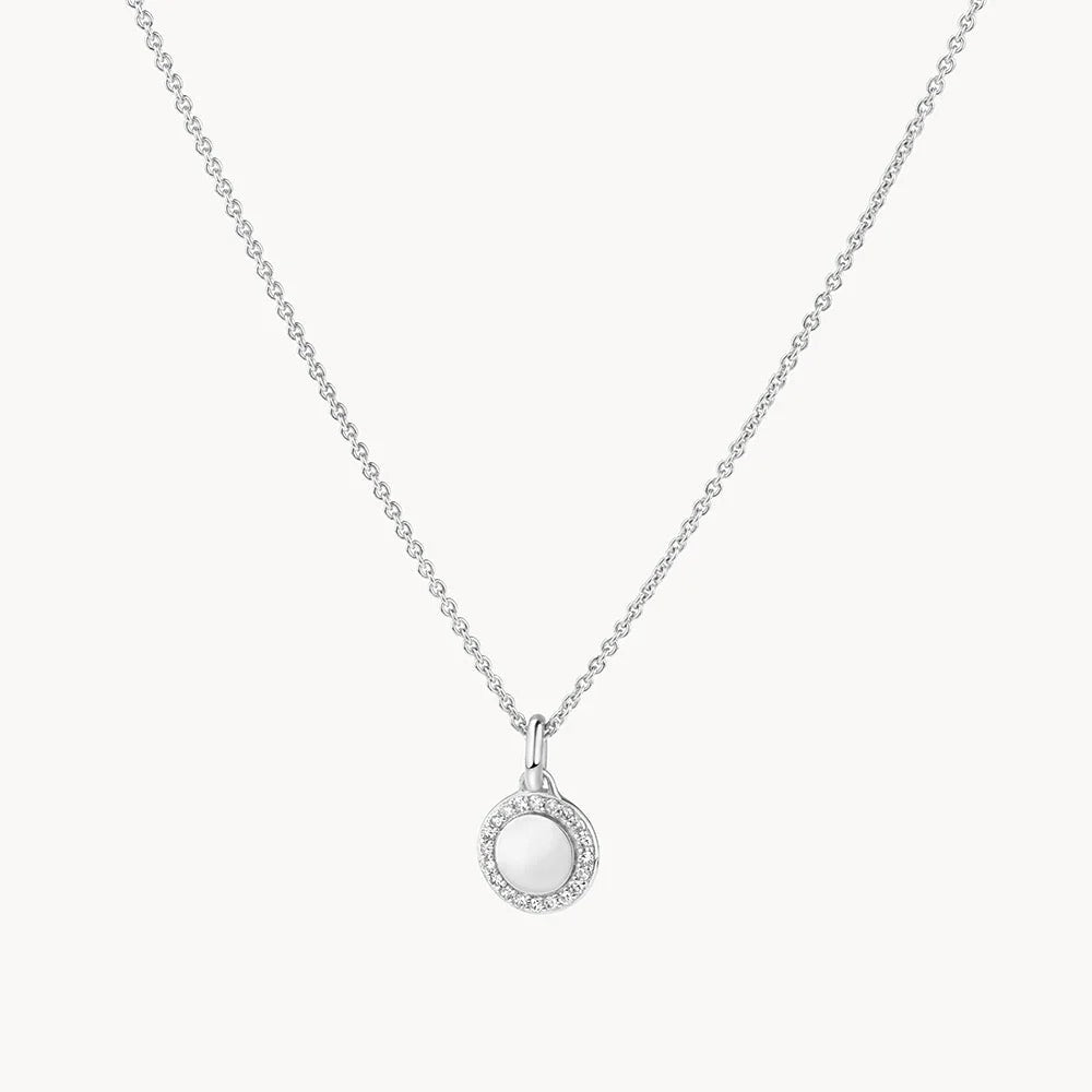 0.14 TCW Round Lab-Grown Diamond Engravable Necklace