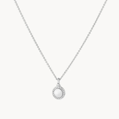 0.14 TCW Round Lab-Grown Diamond Engravable Necklace