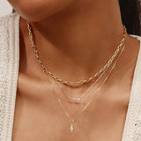 0.28 TCW Round Lab-Grown Diamond Arrow Necklace