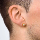 1 TCW Round Lab-Grown Diamond Stud Earrings