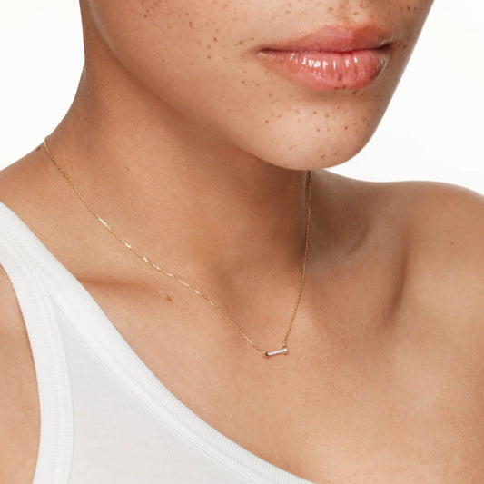 0.28 TCW Round Lab-Grown Diamond Arrow Necklace