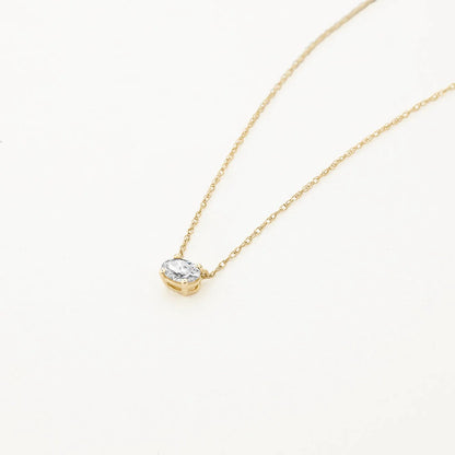 0.23 CT Oval Lab-Grown Diamond Solitaire Necklace
