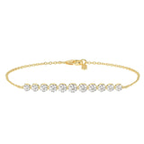 1.90 TCW Round Shaped Lab-Grown Diamond Bar Bracelet