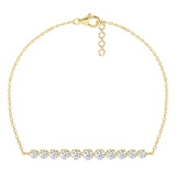 1.90 TCW Round Shaped Lab-Grown Diamond Bar Bracelet