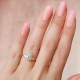 2 CT Pear Cut Three Stone Lab-Grown Diamond Engagement Ring