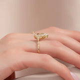 2 CT Pear Cut Vintage Pave Lab-Grown Diamond Engagement Ring