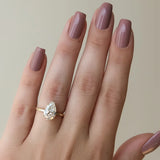 2 CT Pear Cut Solitaire Lab-Grown Diamond Engagement Ring