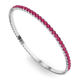 6 TCW Round Shaped July-Ruby Gemstone Bracelet