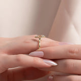 2 CT Oval Cut Bezel Lab-Grown Diamond Engagement Ring
