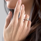 2 CT Princess Cut Split Shank Pave Lab-Grown Diamond Engagement Ring
