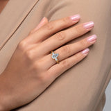 2 CT Pear Cut Three Stone Twig Lab-Grown Diamond Engagement Ring