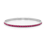 6 TCW Round Shaped July-Ruby Gemstone Bracelet