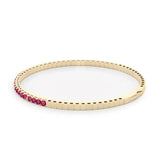 6 TCW Round Shaped July-Ruby Gemstone Bracelet