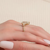 2 CT Pear Cut Vintage Pave Lab-Grown Diamond Engagement Ring