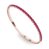 6 TCW Round Shaped July-Ruby Gemstone Bracelet