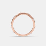 0.056 TCW Round Cut Lab-Grown Diamond Curved Wedding Band