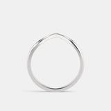 Curved V Shaped Wedding Band