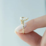 2 CT Pear Cut Vintage Pave Lab-Grown Diamond Engagement Ring