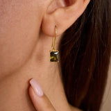 1 TCW Emerald August-Peridot Birthstone Drop Earrings