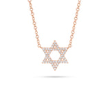 0.14 TCW Round Lab-Grown Diamond Star of David Charm Necklace