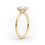 2 CT Asscher Cut Half Bezel Lab-Grown Diamond Engagement Ring
