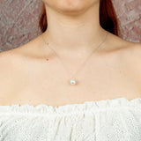 June-Pearl Birthstone Solitaire Necklace