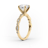 2 CT Asscher Cut Vintage Pave Lab-Grown Diamond Engagement Ring