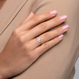 2 CT Asscher Cut Three Stone Lab-Grown Diamond Engagement Ring