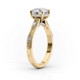 2 CT Princess Cut Vintage Pave Lab-Grown Diamond Engagement Ring