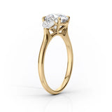 2 CT Asscher Cut Three Stone Lab-Grown Diamond Engagement Ring