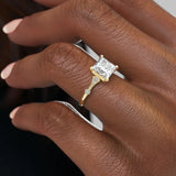 2 CT Princess Cut Vintage Pave Lab-Grown Diamond Engagement Ring