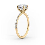 2 CT Asscher Cut Pave Lab-Grown Diamond Engagement Ring