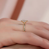 2 CT Princess Cut Half Bezel Lab-Grown Diamond Engagement Ring