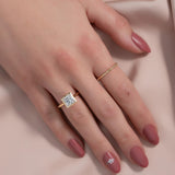 2 CT Princess Cut Bezel Lab-Grown Diamond Engagement Ring