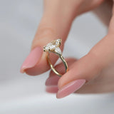 2 CT Marquise Cut Three Stone Lab-Grown Diamond Engagement Ring