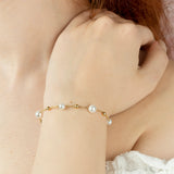 June-Pearl Birthstone Dainty Bracelet