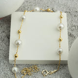 June-Pearl Birthstone Dainty Bracelet
