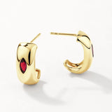 1.2 TCW Marquise January-Garnet Birthstone Hoop Earrings