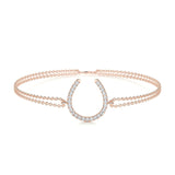 0.2 TCW Round Shaped Lab-Grown Diamond Horseshoe Bracelet