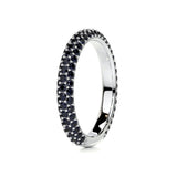 1.25 TCW Round Shaped September-Sapphire Birthstone Wedding Band