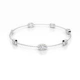 3 TCW Emerald & Marquise Shaped Lab-Grown Diamond Clover Bracelet