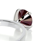 0.8 CT Round Cut Solitaire July-Ruby Birthstone Engagement Ring