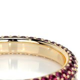 1.25 TCW Round Shaped July-Ruby Birthstone Wedding Band