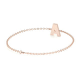 0.3 TCW Round Shaped Lab-Grown Diamond Initial Bracelet