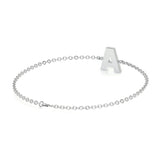 0.3 TCW Round Shaped Lab-Grown Diamond Initial Bracelet