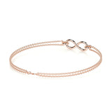 0.07 TCW Round Shaped Lab-Grown Infinity Chained Bracelet